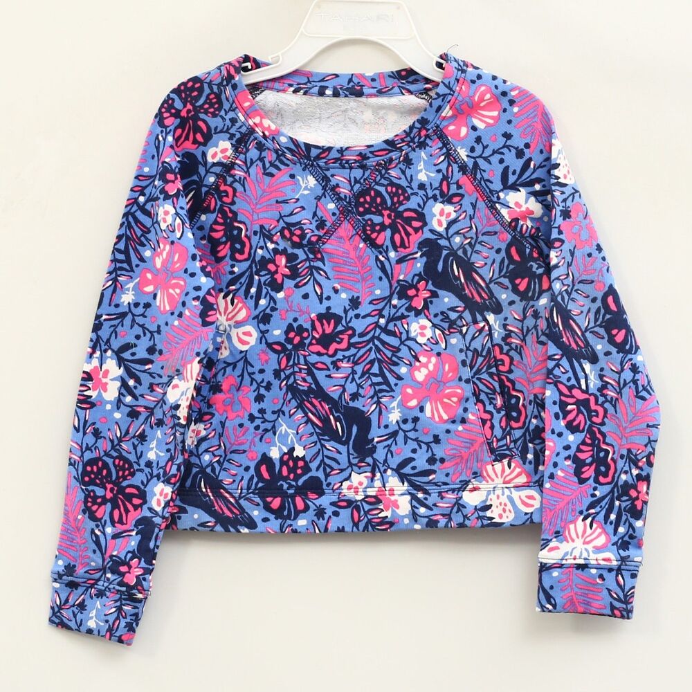 Lilly Pulitzer Girls Luxletic Mini Beach Comber Sweatshirt S 4-5 Years 287625